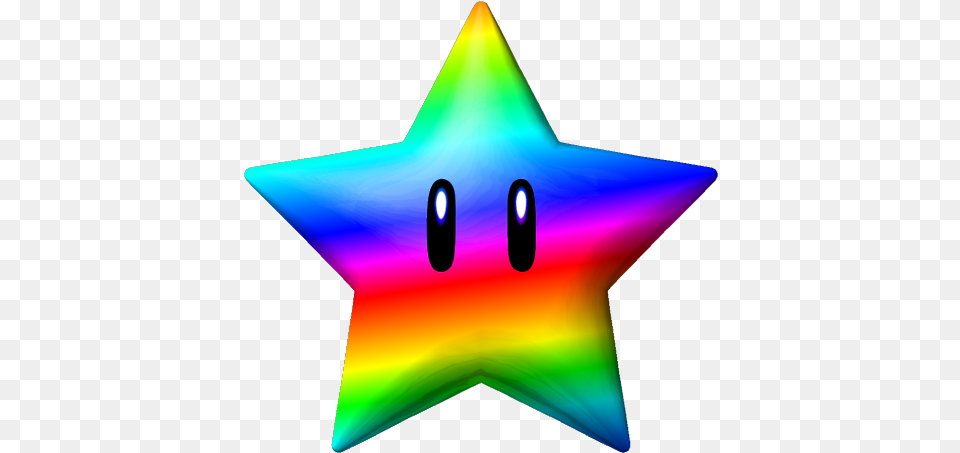 Download Mario Star Pic Mario Rainbow Power Star, Star Symbol, Symbol, Disk, Lighting Free Png