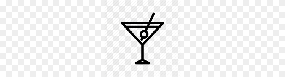 Download Martini Glass Outline Clipart Martini Cocktail Glass, Alcohol, Beverage, Triangle Free Transparent Png