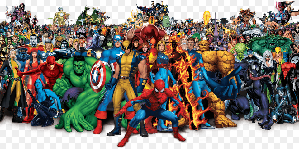 Marvel Characters, Carnival, Person, Crowd, Adult Free Png Download