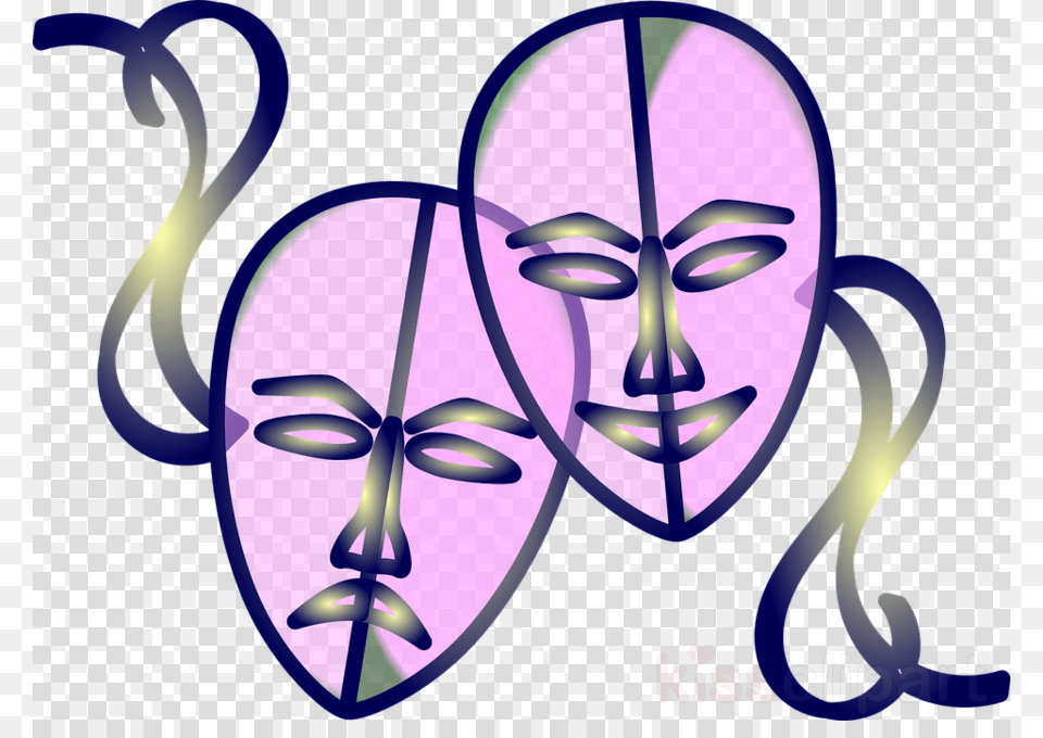 Download Mascaras Teatro Com Fundo Transparente Clipart Mask, Purple, Face, Head, Person Free Png