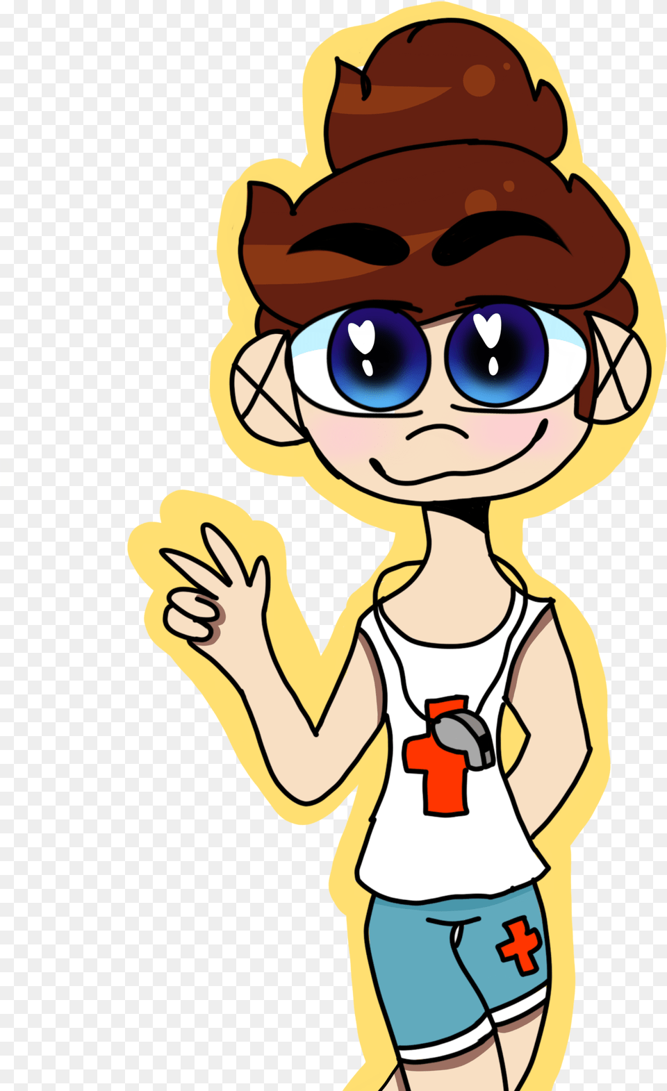 Download Mataeo As A Lifeguard Cartoon With No, Baby, Person, Face, Head Free Png