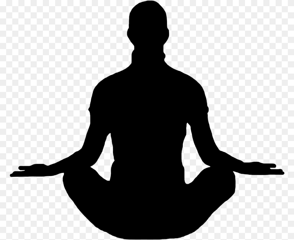 Download Meditating Hd For Designing Projects Meditation Clipart, Gray Png