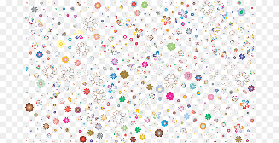 Medium Image Flowers Confetti Full Size Transparent Flower Pattern, Paper Free Png Download