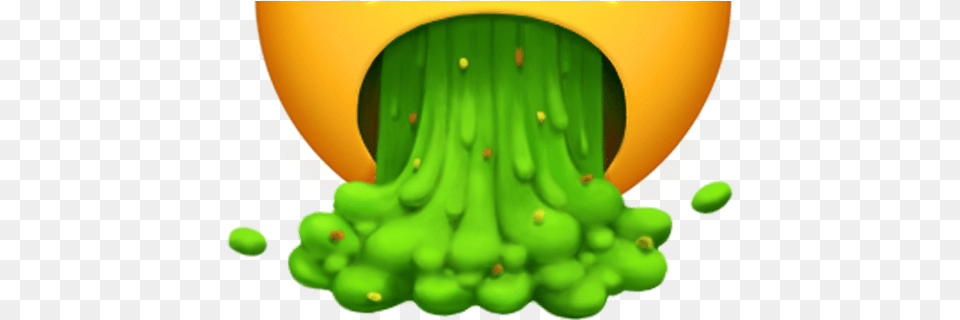 Download Meet Appleu0027s New Emojis Vomit Emoji Vomit Emoji, Green, Food, Produce, Fruit Free Transparent Png