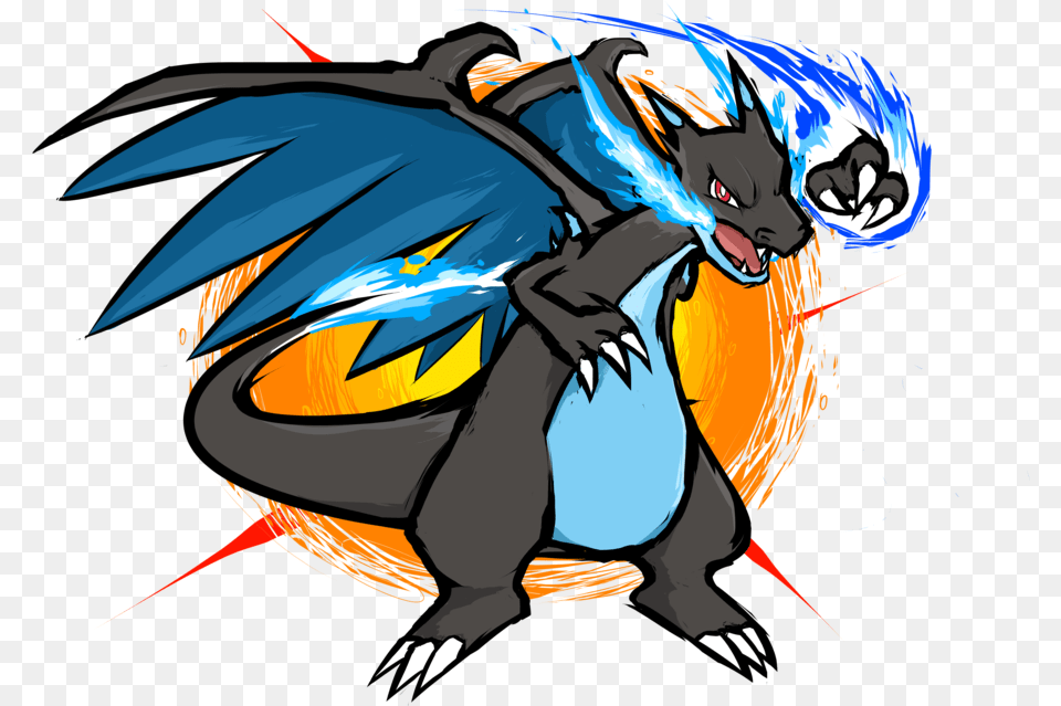 Mega Charizard X Mega Charizard X Fire Punch Transparent Charizard, Book, Comics, Publication, Person Free Png Download