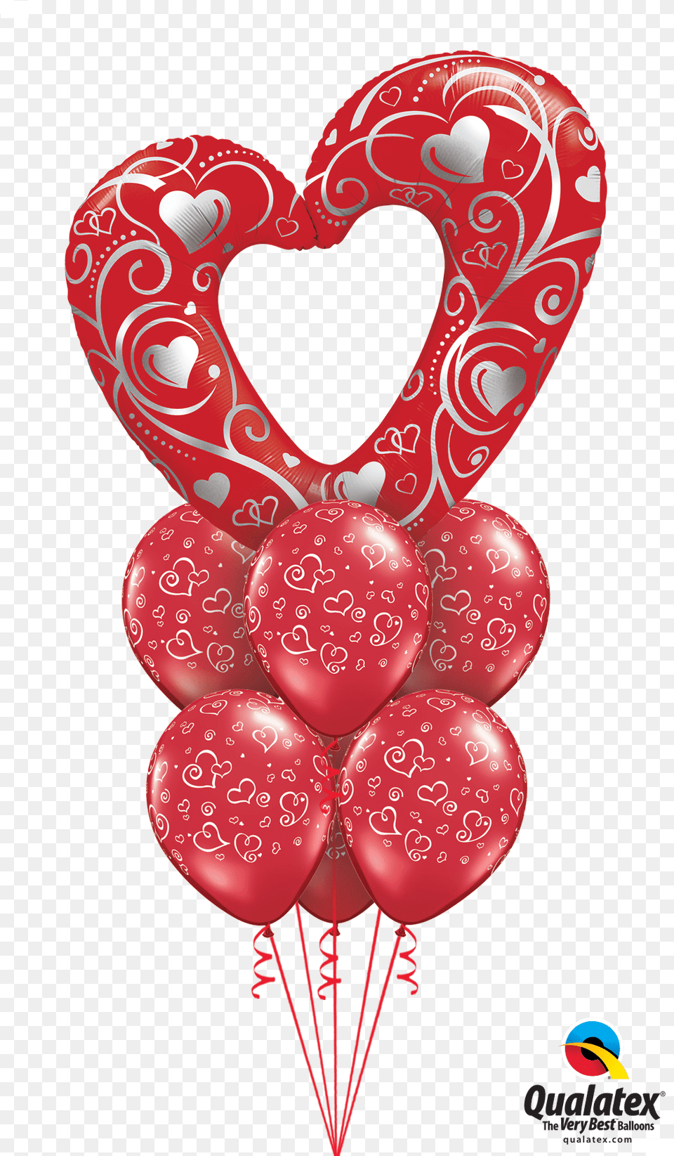Download Mega Heart Balloon Bouquet Valentineu0027s Day Png Image