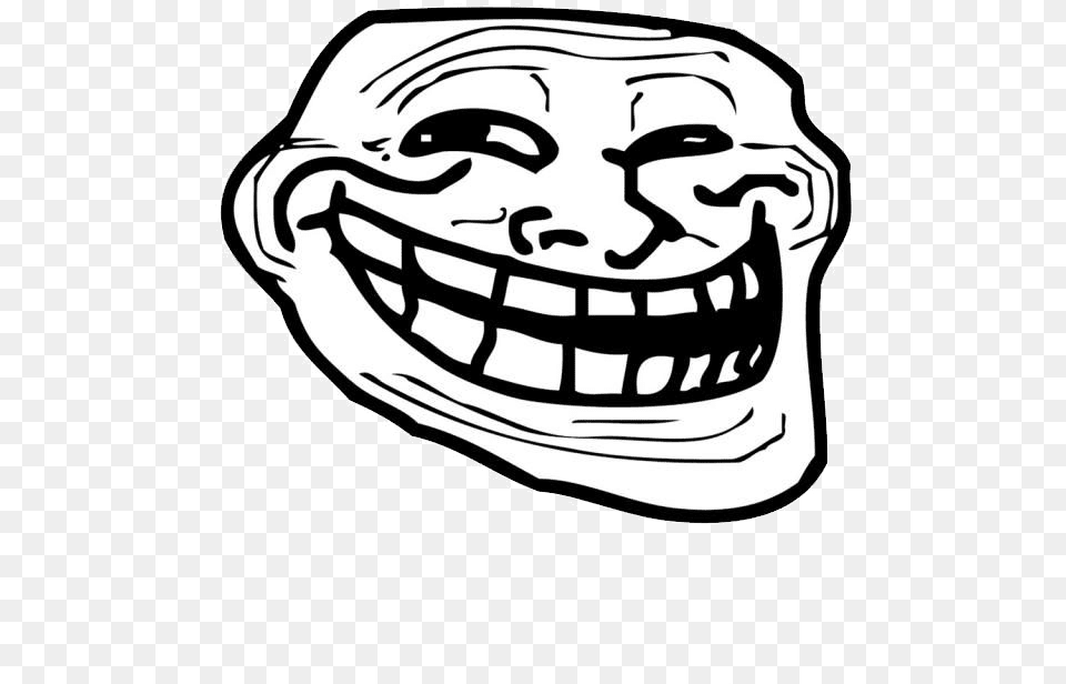 Memes Troll Face, Teeth, Sticker, Stencil, Person Free Png Download