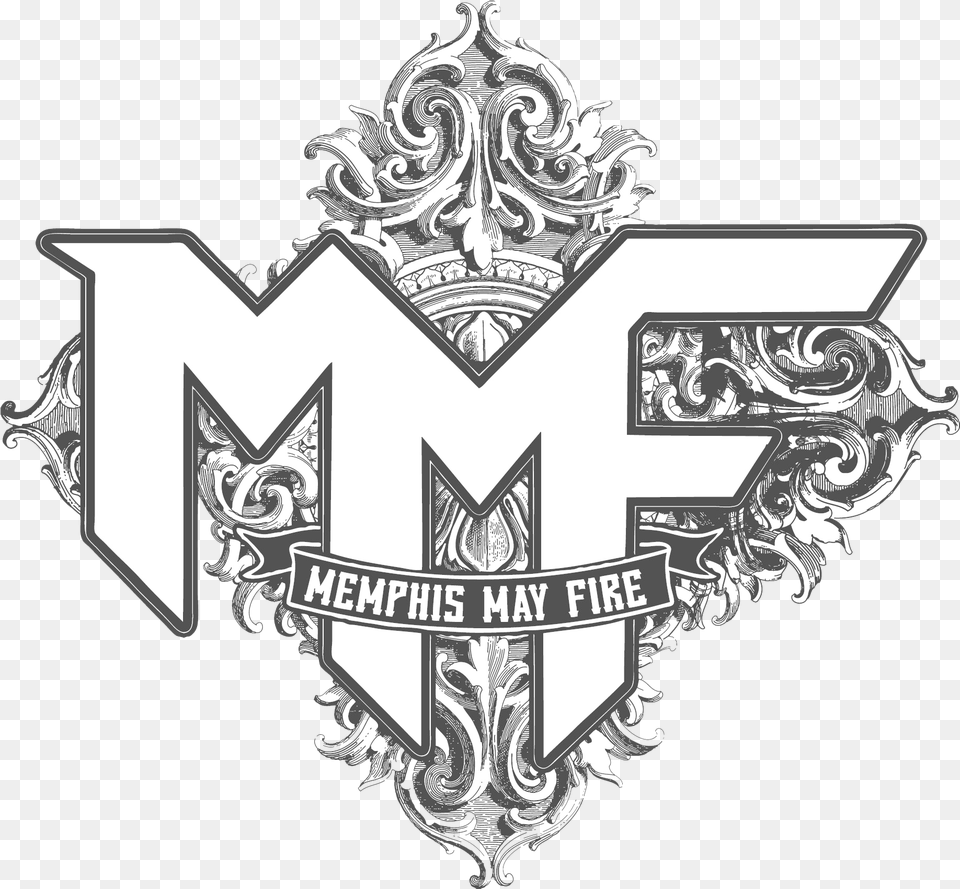 Download Memphis May Fire Memphis May Fire Band Logo Memphis May Fire Logo, Badge, Emblem, Symbol, Cross Png Image
