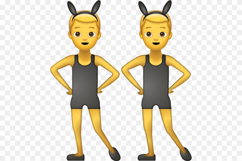 Download Men With Bunny Ears Iphone Emoji Icon In Jpg Man With Bunny Ears Emoji, Baby, Person, Face, Head Png Image