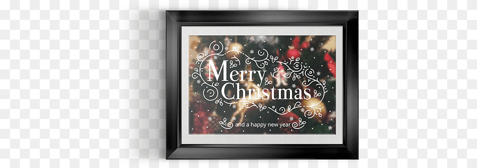 Download Merry Christmas Card Picture Frame Image With Picture Frame, Computer Hardware, Electronics, Hardware, Monitor Png