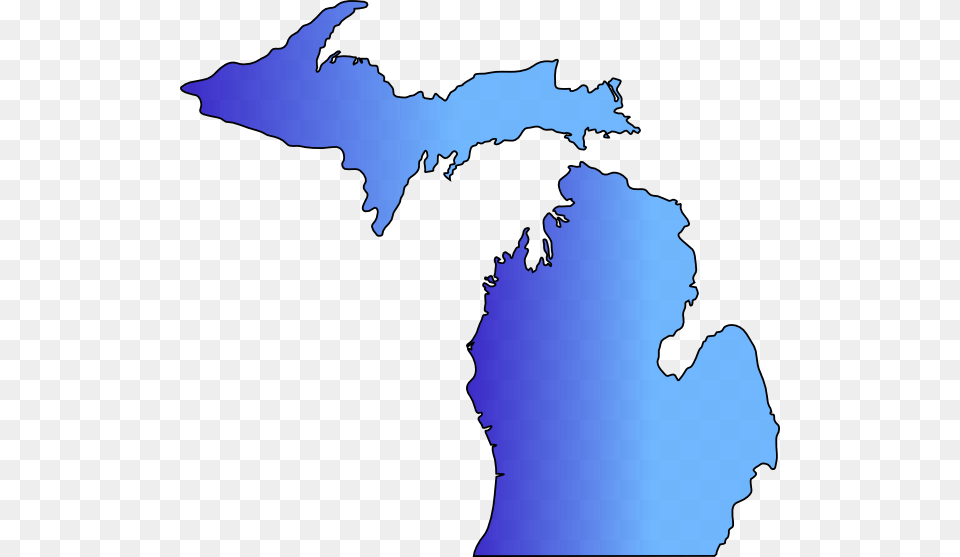 Download Michigan Map Blue Blend Clipart, Chart, Plot, Nature, Land Free Transparent Png