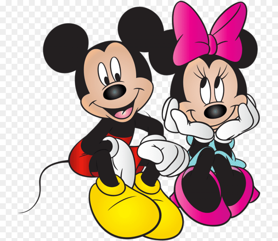 Download Mickey And Minnie Mouse Mickey And Minnie Mouse Background, Cartoon, Face, Head, Person Free Png