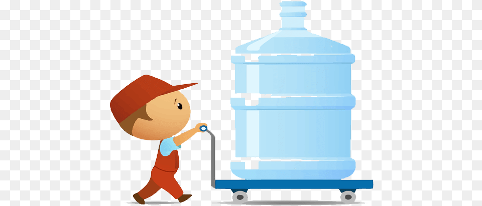 Download Millenials Are Busy So That They Want The Water Delivery Boy Cartoon, Baby, Person, Cleaning, Bottle Free Png