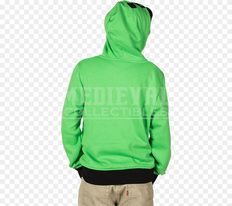 Download Minecraft Creeper Anatomy Hoodie, Clothing, Hood, Knitwear, Sweater Png Image