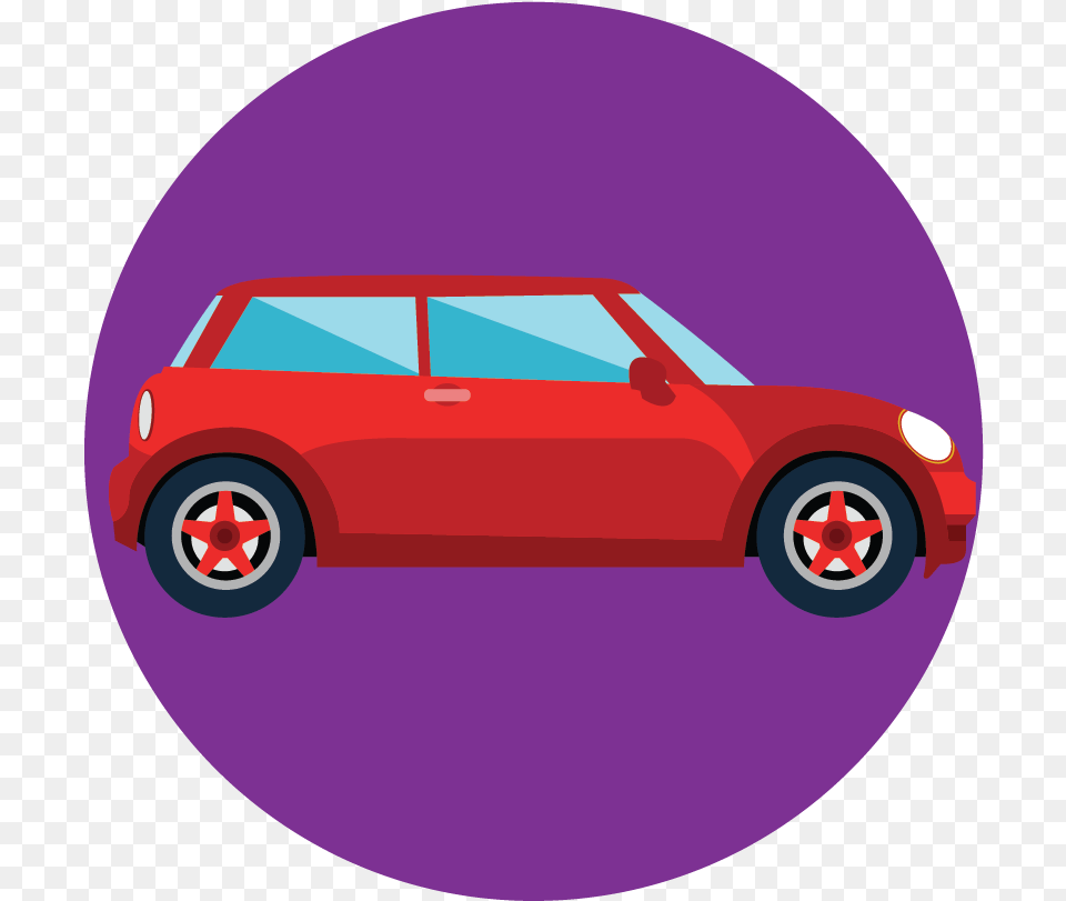 Download Mini Cooper Clipart Pink Car Car, Spoke, Machine, Vehicle, Transportation Free Png