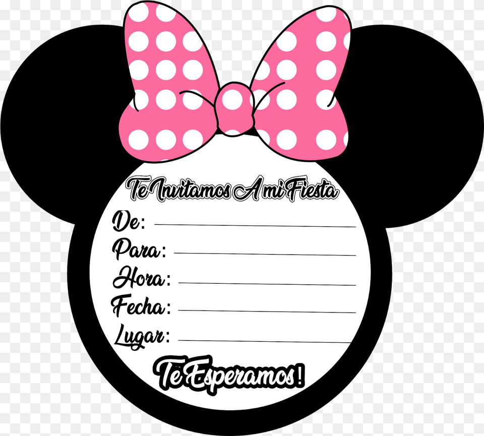 Download Minnie Mouse Happy 2nd Birthday Hd Molde De Minnie Mouse, Text, Envelope, Mail Png