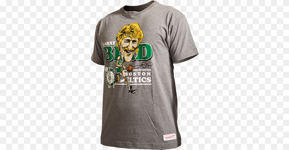 Download Mitchell Ness Caricature Fictional Character, Clothing, T-shirt, Shirt, Adult Png
