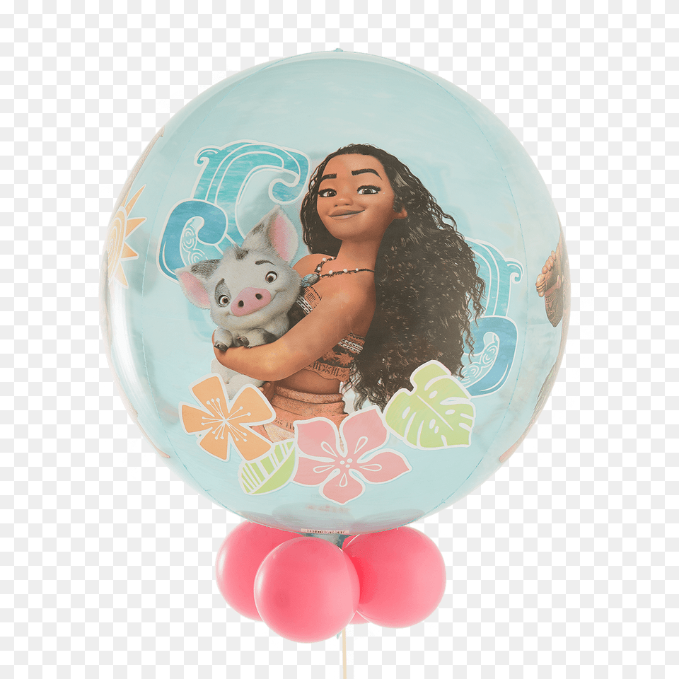 Moana Orbz With Balloon Collar Moana Circle, Face, Head, People, Person Free Png Download