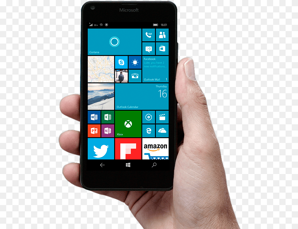 Download Mobile Cell Phone In Hand Microsoft Lumia 950 Xl 32gb Lte Black, Electronics, Mobile Phone, Person, Iphone Free Transparent Png