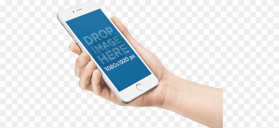 Mockup Template Of A Woman Holding Iphone 6 Plus Smartphone, Electronics, Mobile Phone, Phone, Screen Free Png Download