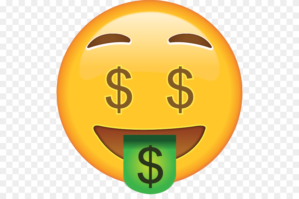 Money Face Emoji Emoji Island, Text, Symbol, Number, Disk Free Png Download