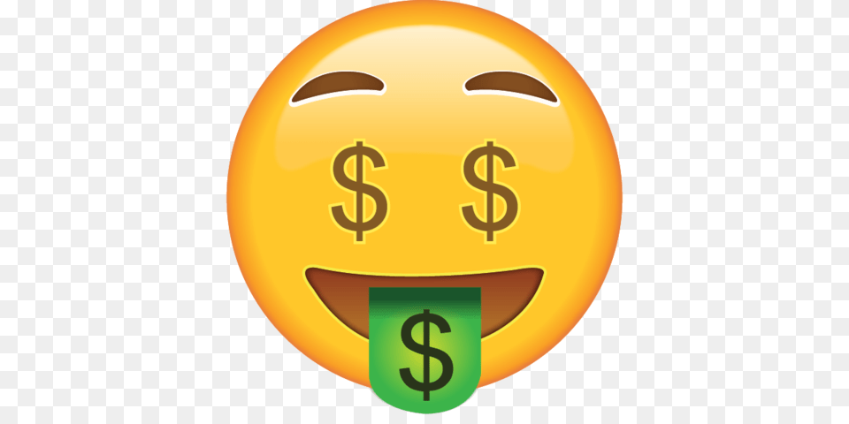 Download Money Face Emoji Icon Emoji Party Emoji Emoticon Money, Nature, Outdoors, Sky, Text Free Png