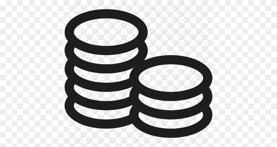 Download Money Icon Outline Clipart Coin Money Computer Icons, Coil, Spiral, Architecture, Building Png