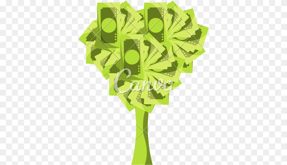 Download Money Tree Vector Illustration Maple Leaf, Green, Plant, Herbs, Parsley Png Image