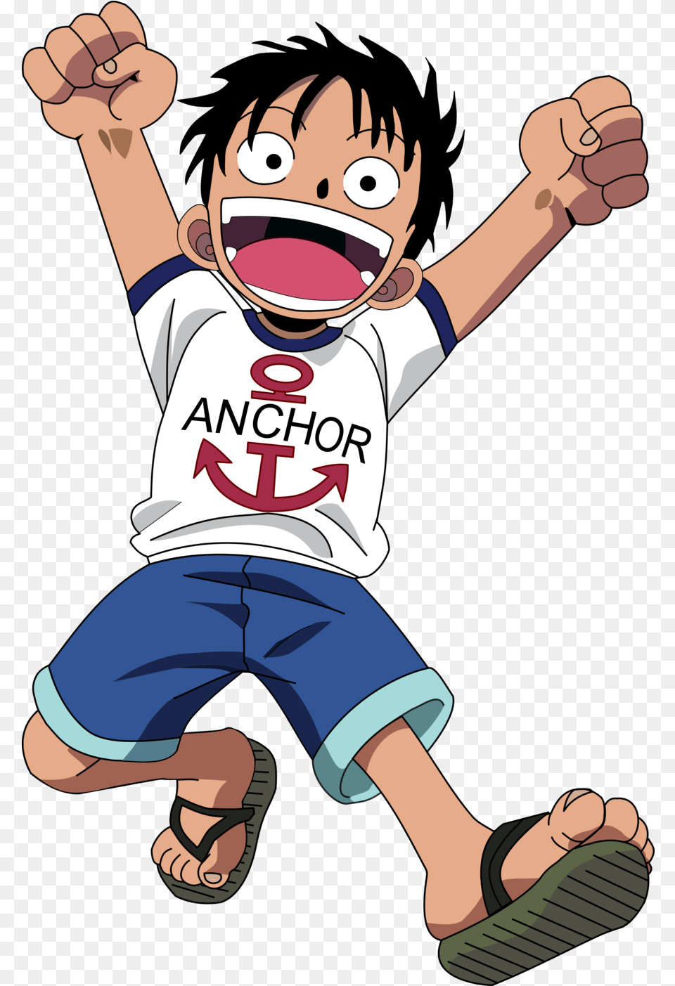 Download Monkey D Luffy Transparent Background For Designing Transparent One Piece, Baby, Person, Footwear, Clothing Free Png