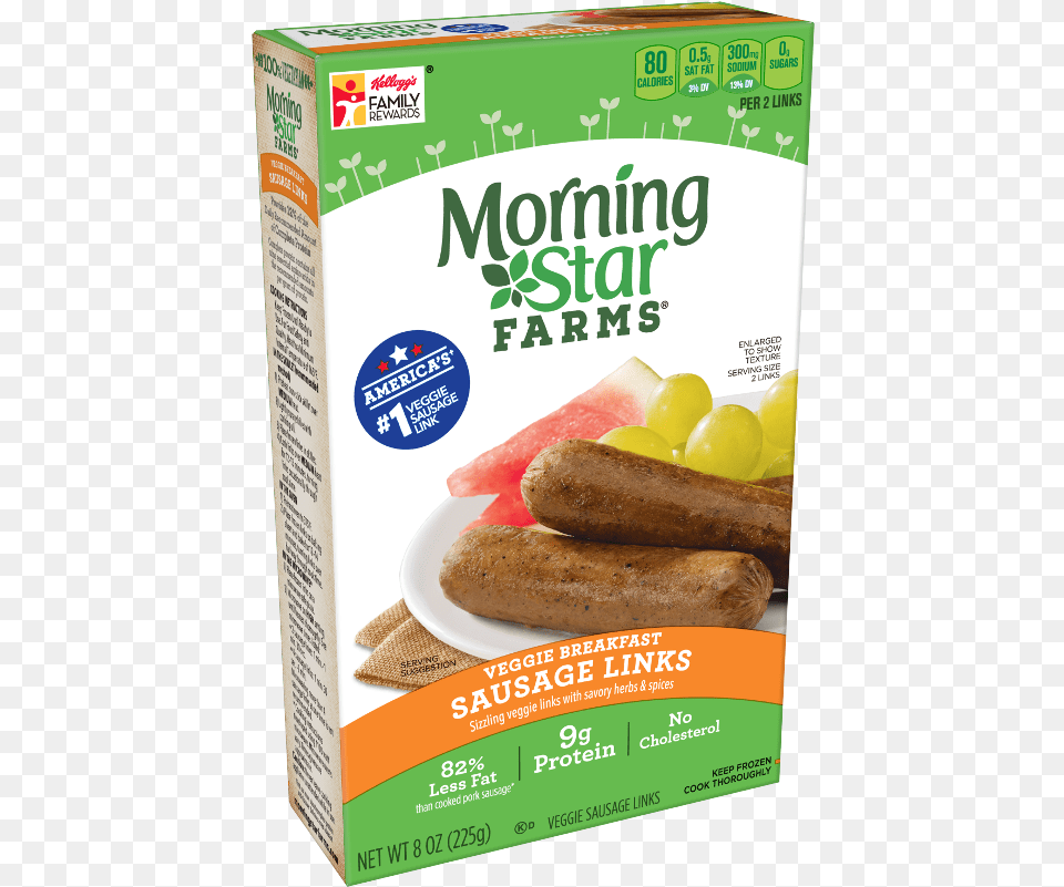 Morning Star Sausage Full Size Image Pngkit Morning Star Vegetarian Bacon, Food, Hot Dog Free Png Download
