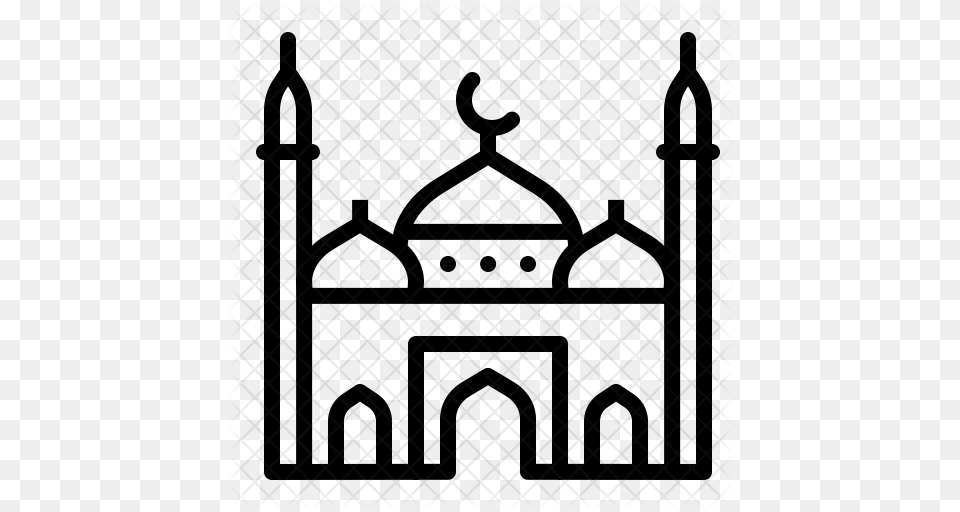 Mosque Pray Icon Clipart Great Mosque Of Mecca Salah, Pattern, Home Decor, Texture Free Png Download