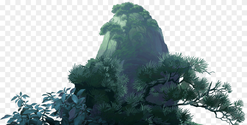 Download Mountain Trees Landscape Chinese Asian Ftestickers Mountain Trees, Jungle, Nature, Outdoors, Plant Free Transparent Png
