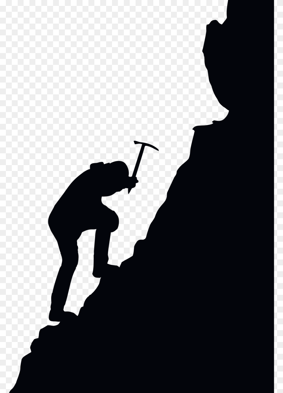 Mountaineering Silhouette Clipart Climbing Mountaineering, Outdoors, Nature, Person, Adventure Free Png Download