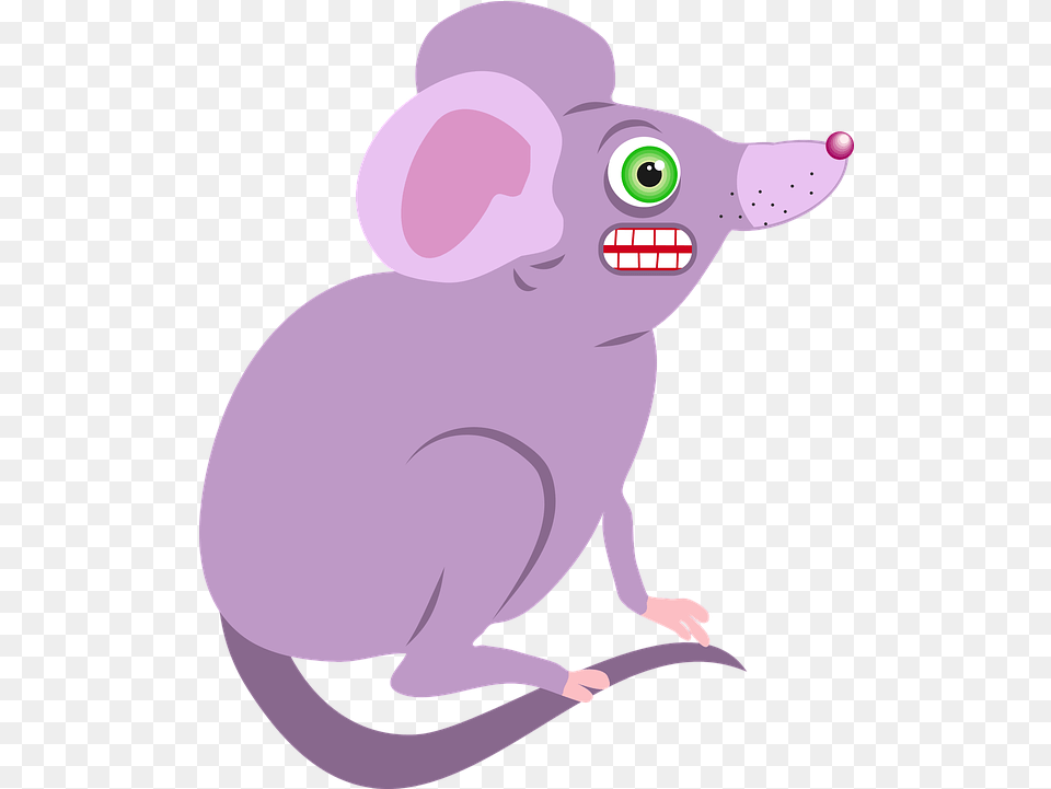 Mouse Animal Cartoon Rodent Mammal Angry Wild Purple Rats, Fish, Sea Life, Shark Free Png Download