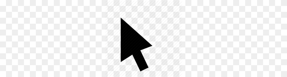 Download Mouse Cursor Icon Clipart Computer Mouse Pointer Computer, Silhouette, Triangle, Weapon, Arrow Png