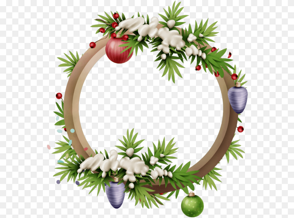Download Mq Christmas Frame Frames Border Borders Clip Art, Plant, Accessories, Wreath Free Transparent Png