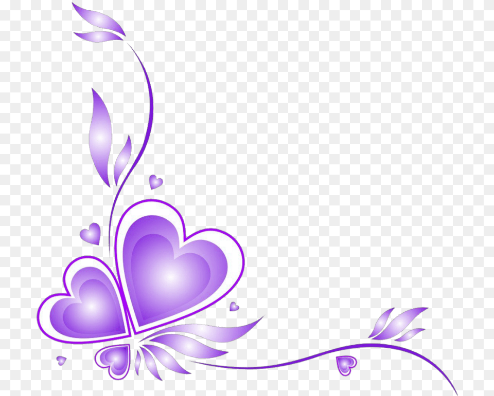 Download Mq Purple Love Hearts Heart Love Border Design, Art, Floral Design, Graphics, Pattern Free Transparent Png