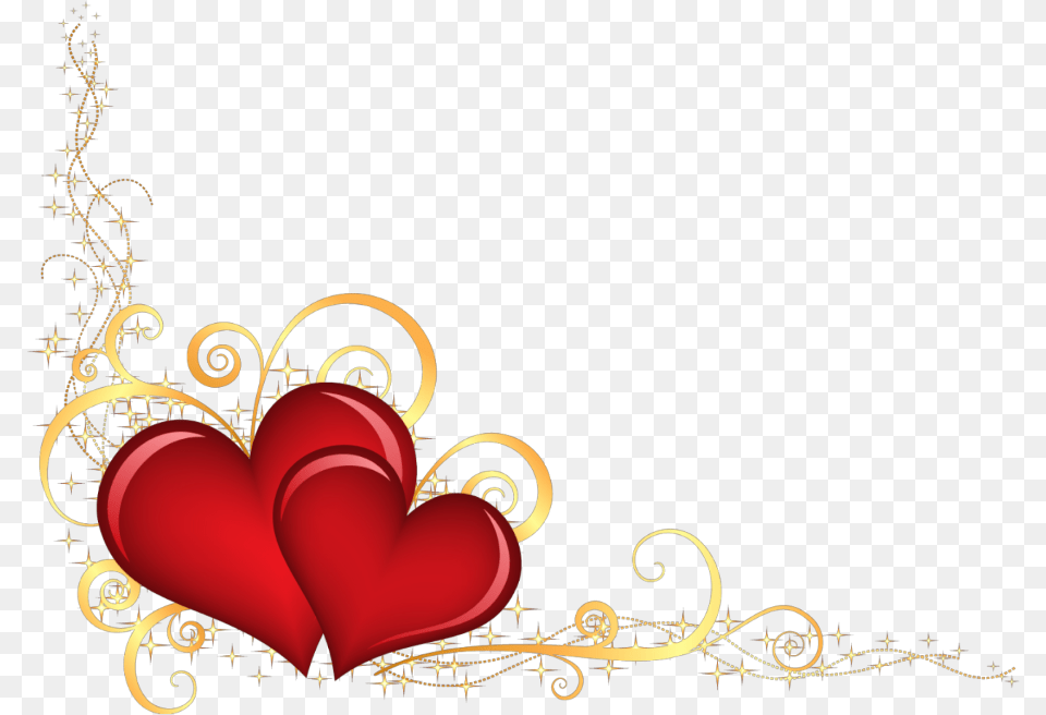 Download Mq Red Gold Heart Hearts Border Borders Eu Chorei Hearts Border, Art, Graphics, Symbol Png