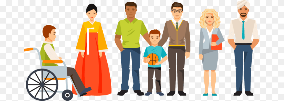 Download Multicultural People Clipart Multiculturalism Social, Furniture, Adult, Person, Man Png