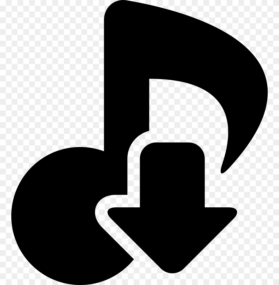 Download Musical Theme Symbol Of A Music Note With Music Download Icon, Stencil, Clothing, Hardhat, Helmet Free Transparent Png