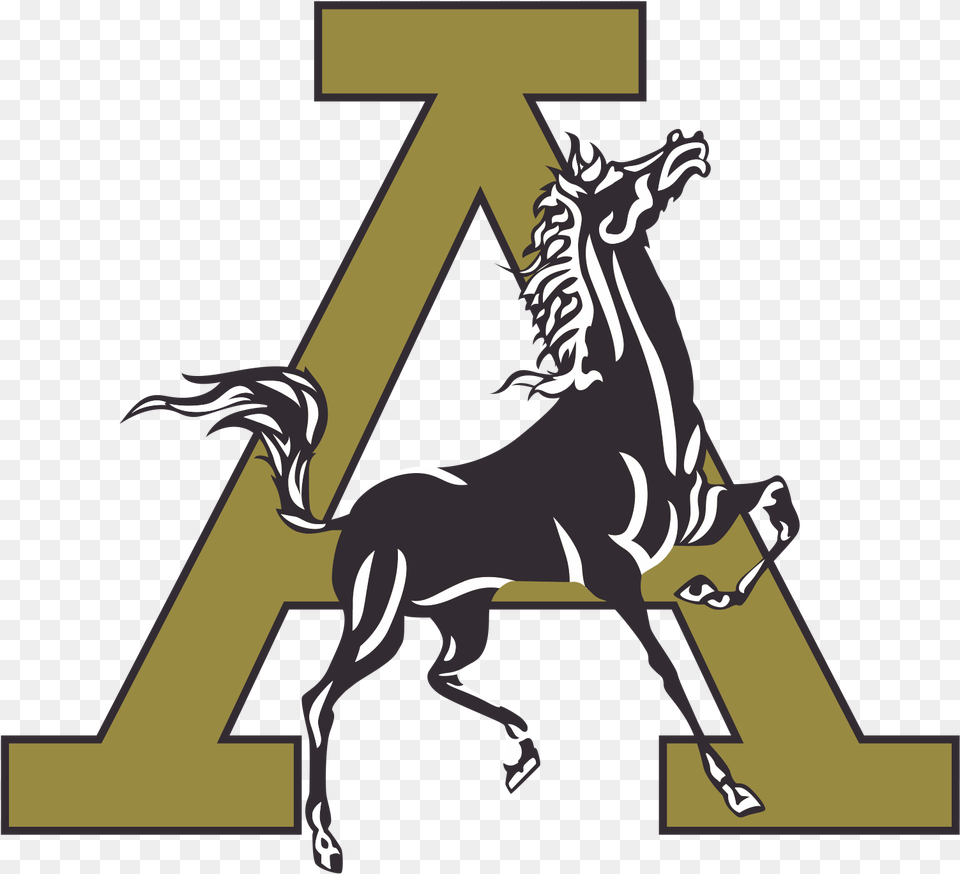 Download Mustang Logo Andrews High School Texas, Stencil, Animal, Colt Horse, Horse Free Transparent Png