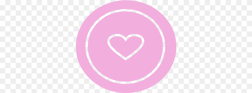 Download Mysticker Pink Heart Circle Button Cute Adorable Girly, Disk Png