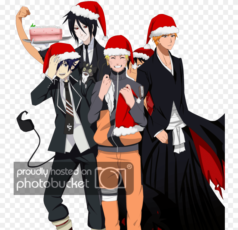 Download Naruto And Rin Okumura Merry Christmas Anime Transparent, Book, Comics, Publication, Adult Png