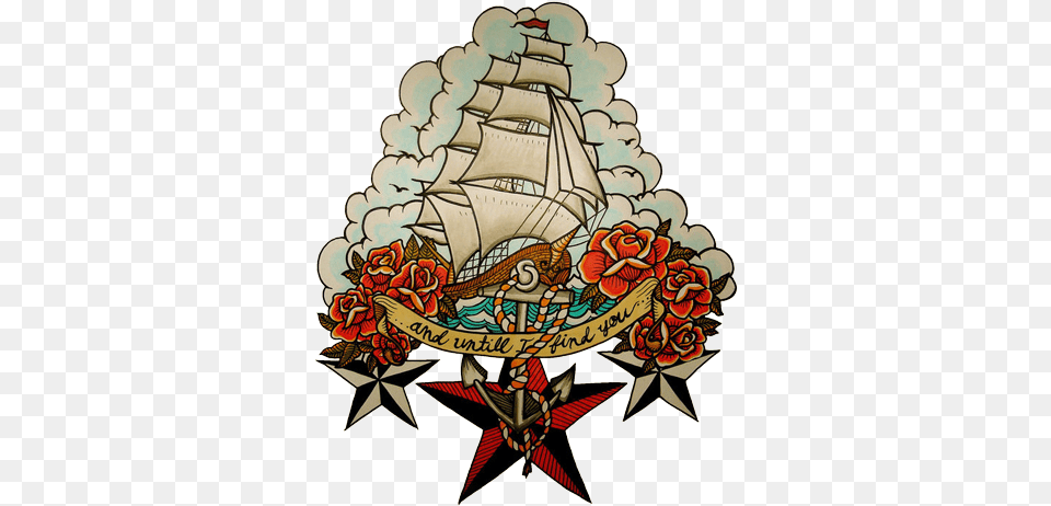 Download Nautical Star Tattoos Clipart Traditional Tattoo Illustration, Art Free Transparent Png