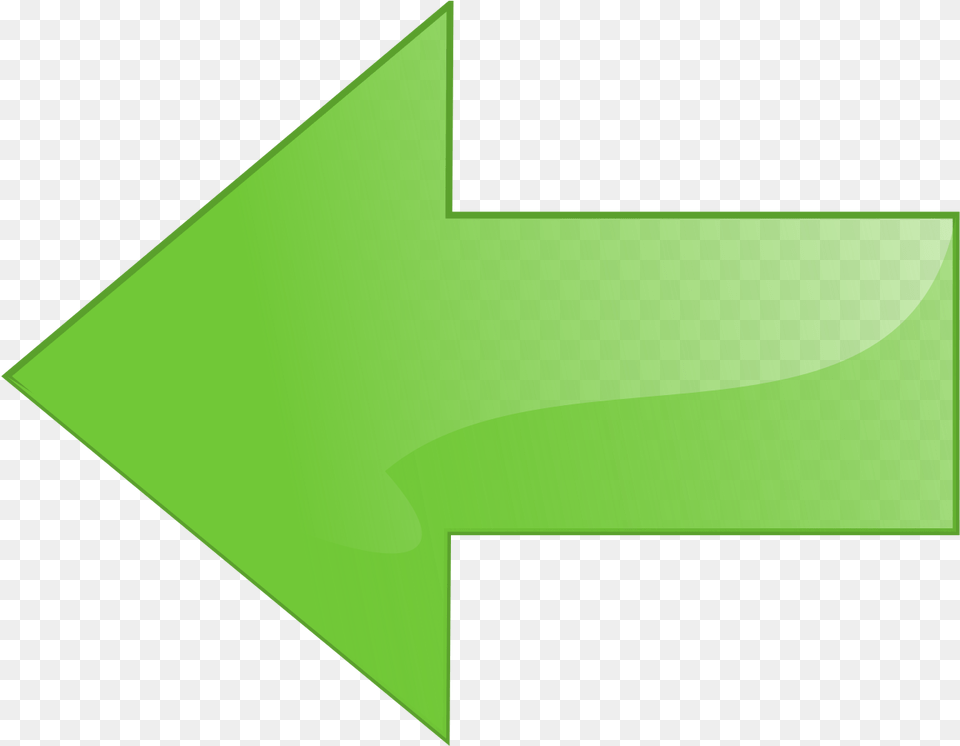 Navigation Left Arrow Transparent Green Color Transparent Background Green Arrow Transparent, Triangle, Symbol Free Png Download