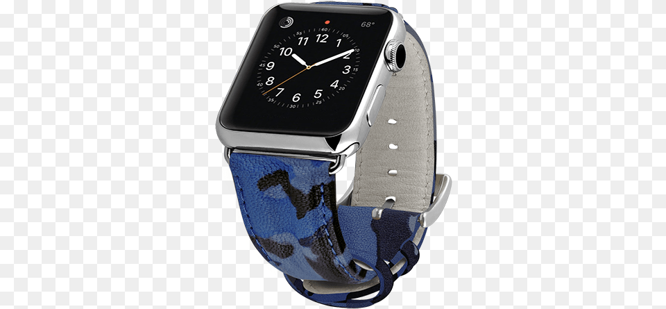 Download Navy Blue Ullu Handcolored Leather Apple Watch Watch Strap, Arm, Body Part, Person, Wristwatch Free Transparent Png