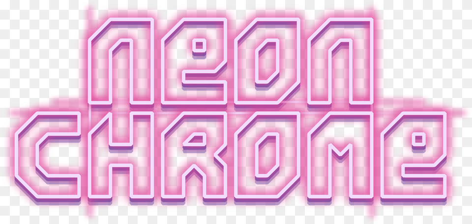 Download Neon Chrome Logo With No Background Neon Chrome Logo, Light, Purple, Scoreboard, Text Png