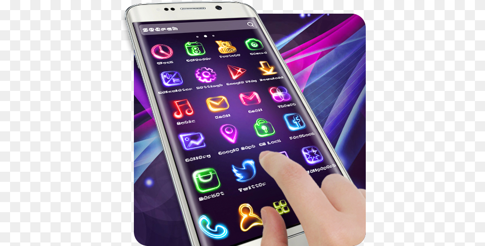 Download Neon Light Icon Packs Theme Camera Phone, Electronics, Mobile Phone, Iphone Png