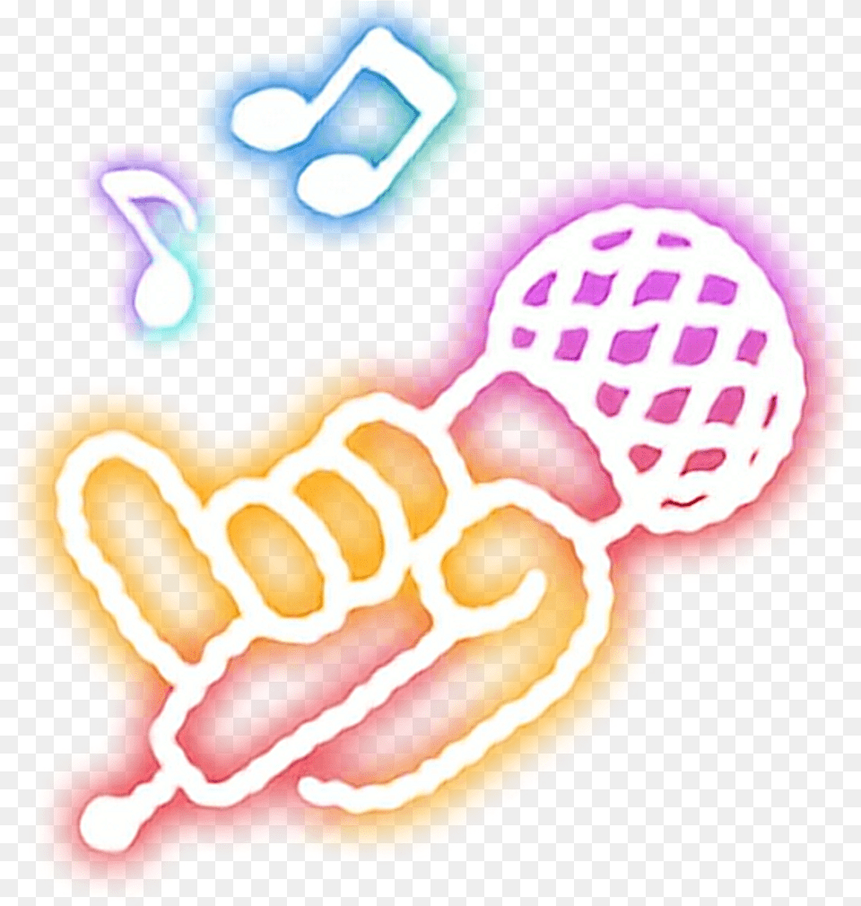 Download Neon Music Starlight Luminous Colorful Effect Neon Music Notes Transparent, Food Free Png