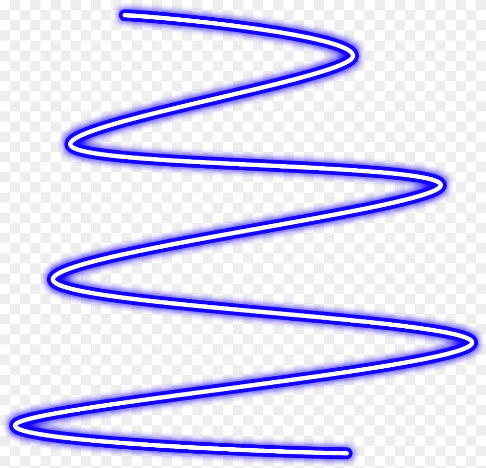 Download Neon Spiral Blue Line Lines Freetoedit Geometric Neon Wavy Line, Coil, Light Png